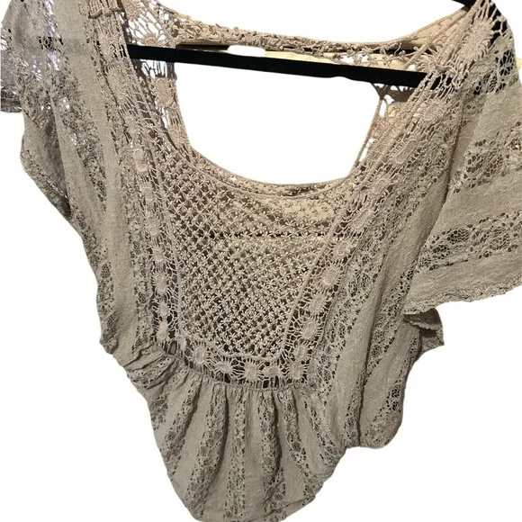 Streetwear Society Boho Crochet  Women's Top small - Picture 2 of 5